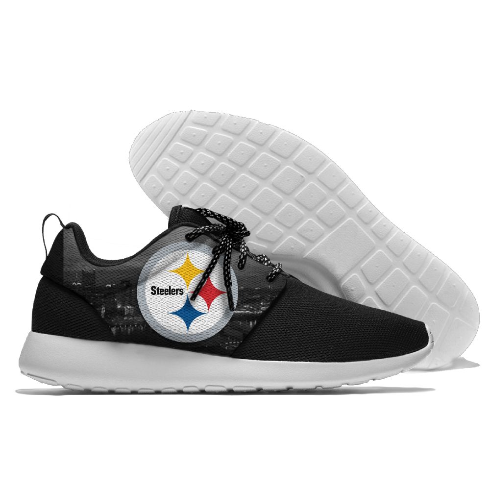 Men's NFL Pittsburgh Steelers Roshe Style Lightweight Running Shoes 007